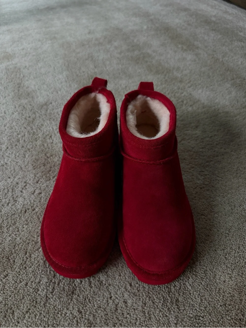 BearPaw Red Plush-Lined Women's Winter Boots